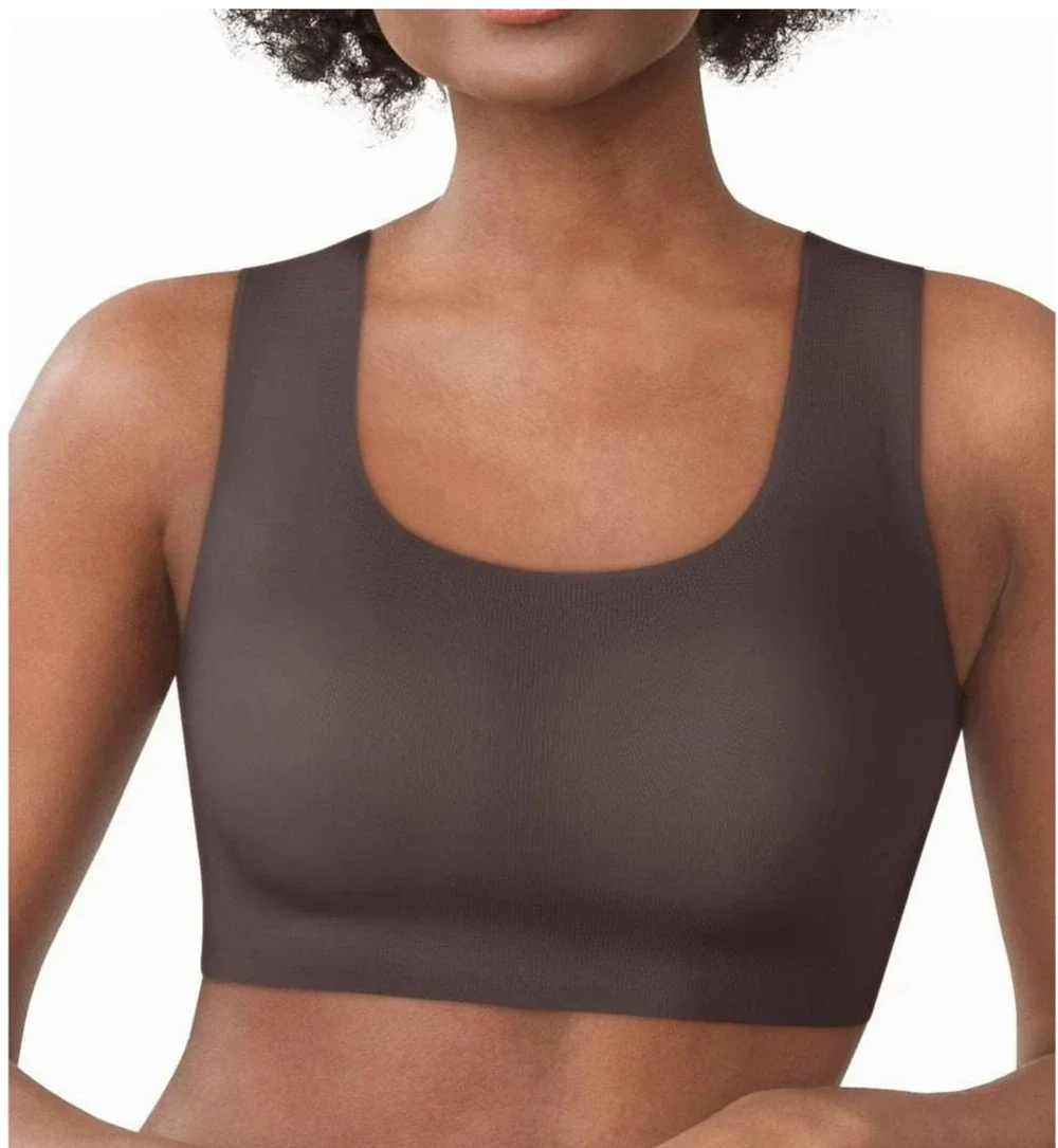 NWT Bali Comfort Revolution EasyLite Seamless Wirefree Bra Brown L DF3491 Large